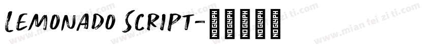 Lemonado Script字体转换